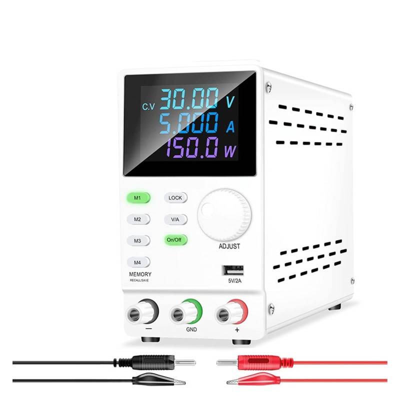 Stromversorgung, Programmierbare geregelte DC-Stromversorgung mit USB-Anschluss Speicherdaten Spannungsstromregler 30V 10A 60V 120V 200V(SPPS305DR White) von SHEHUALI