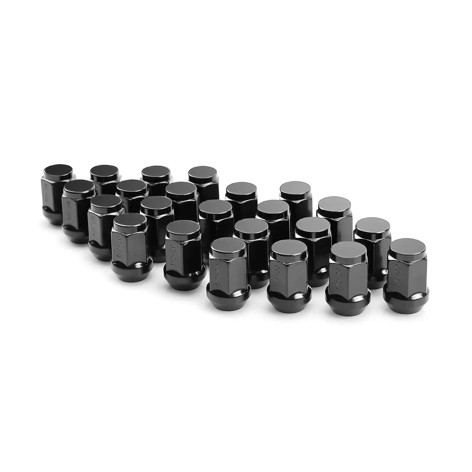 SHENGG 1/2-20 hintere Radmuttern for JK 1987–2018(Black 20pcs) von SHENGG