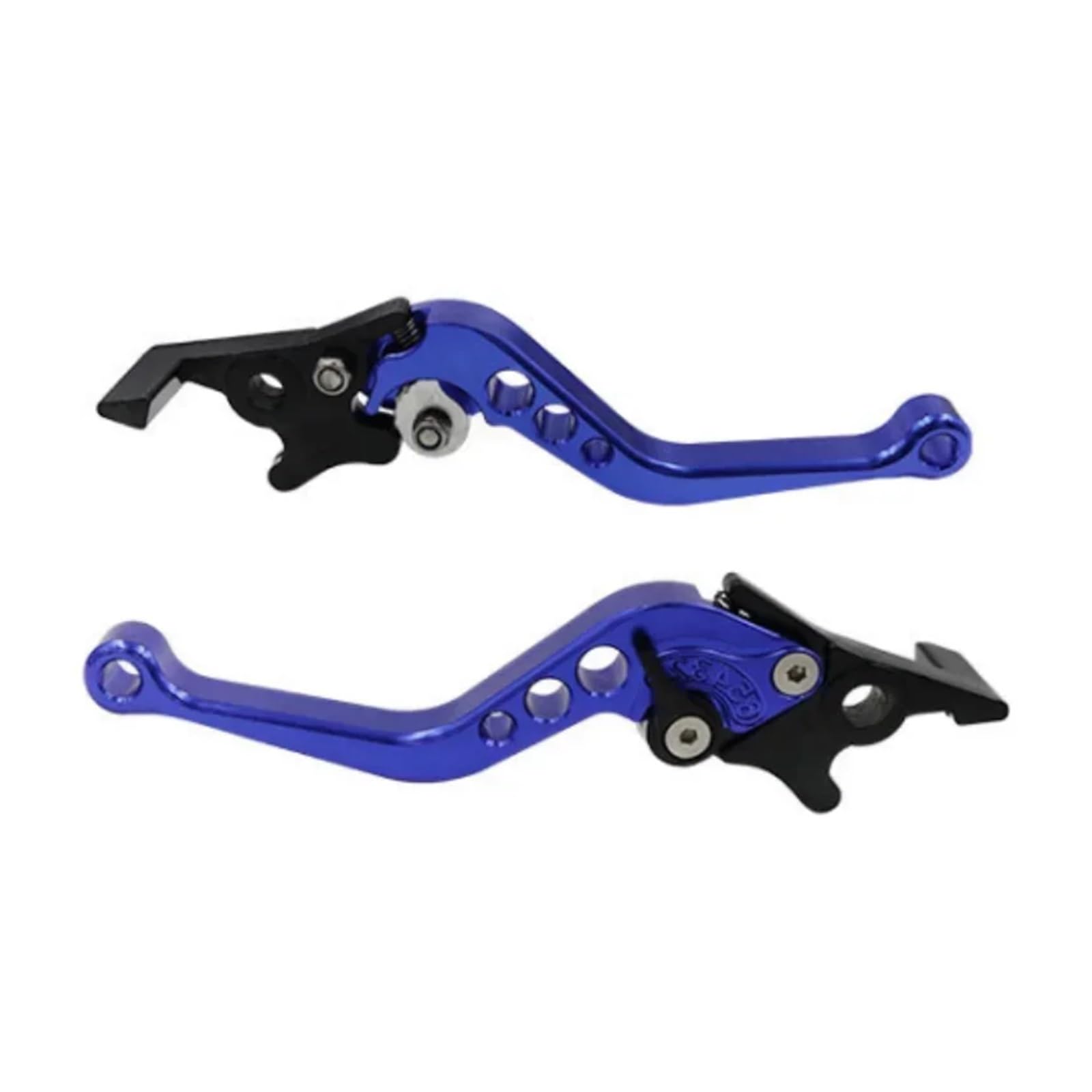 SHENGG 1 Paar Motorrad Motorrad CNC Metall Einstellbare Handhebel Brems Griff Grip Motorrad Griffe(Blue) von SHENGG