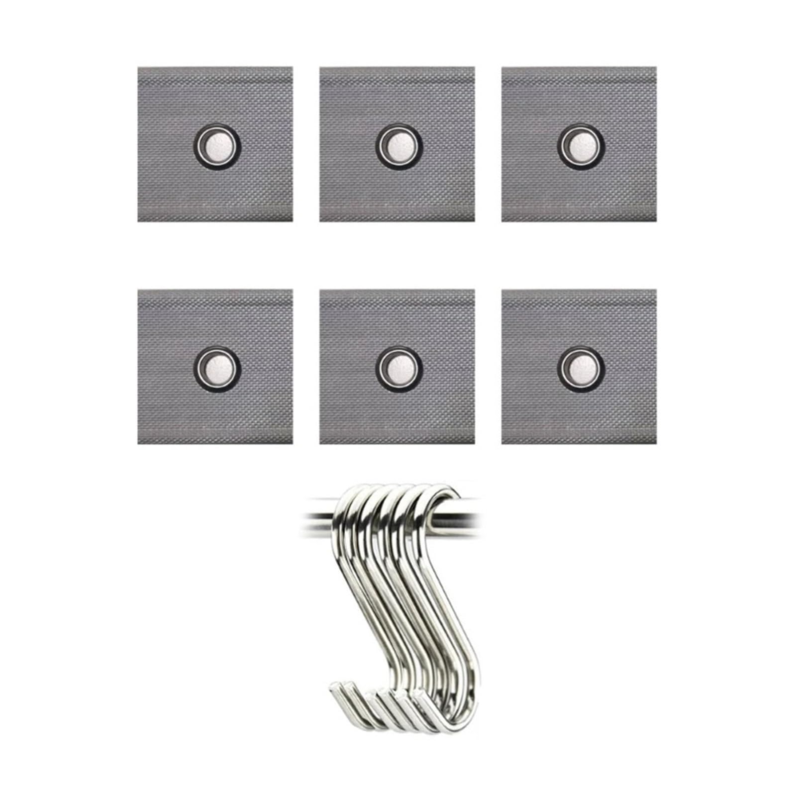 SHENGG 1 Set RV Camper Vordach Markise Keder Schiene Ösen for Keder Schiene 5/6mm - 7/8mm Keder Band Markise Haken for Wohnwagen Wohnmobil(Gray) von SHENGG