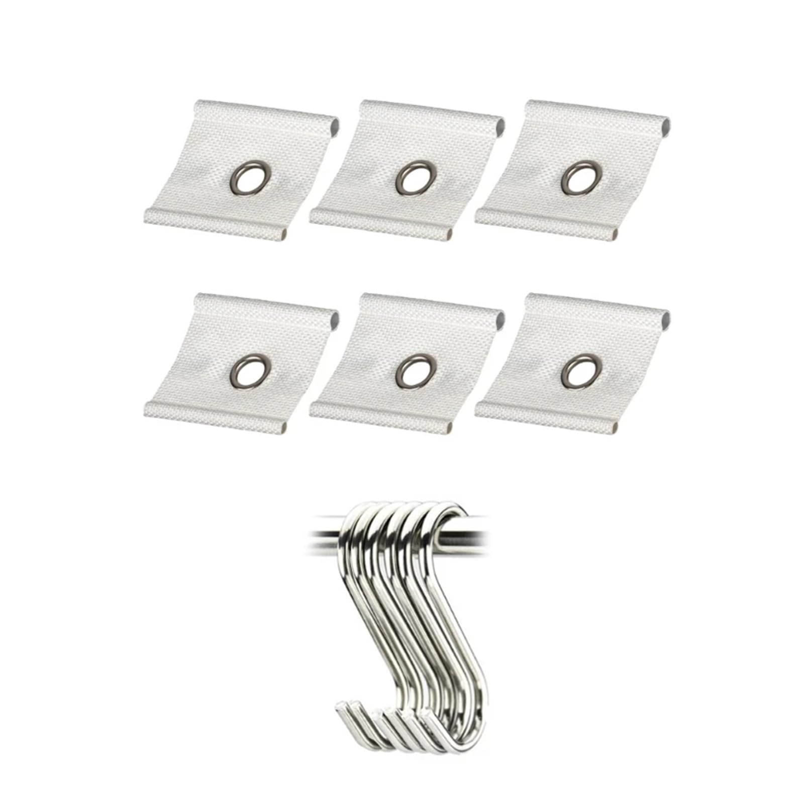 SHENGG 1 Set RV Camper Vordach Markise Keder Schiene Ösen for Keder Schiene 5/6mm - 7/8mm Keder Band Markise Haken for Wohnwagen Wohnmobil(WHITE) von SHENGG