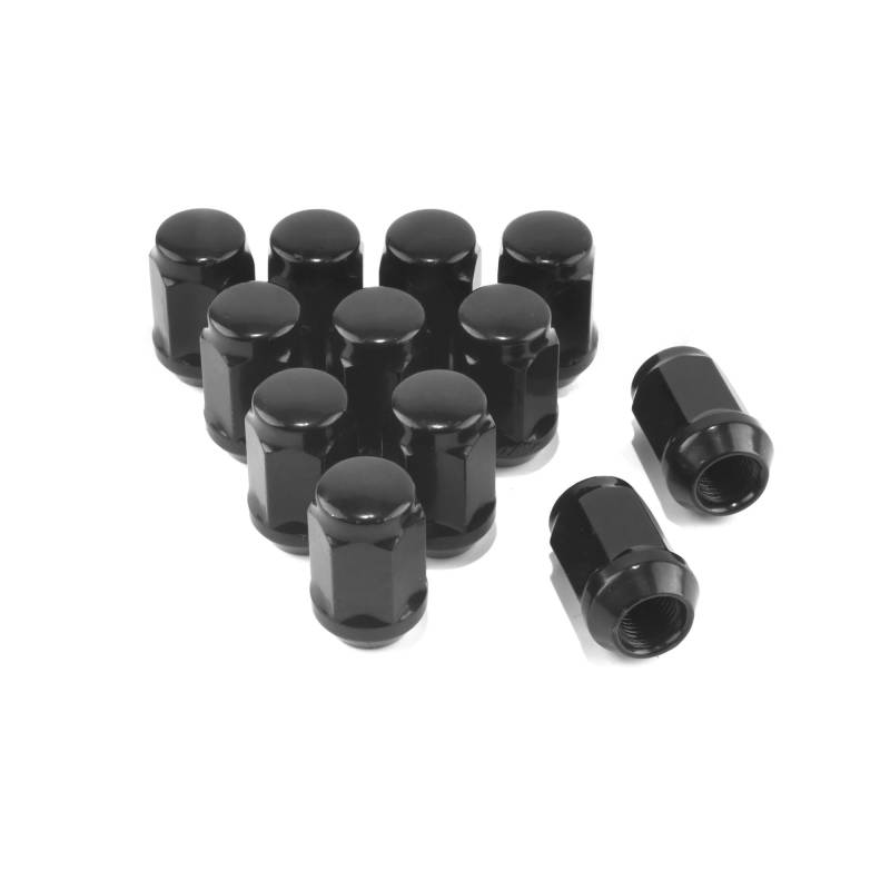 SHENGG 1 Stück 4/8/16 Stück M12 x 1,25 Radmutter Spline geschlossenes Ende Tuner Radmutter 35 mm hoher konischer Sitz 60 Grad for Räder(16 pcs Black) von SHENGG