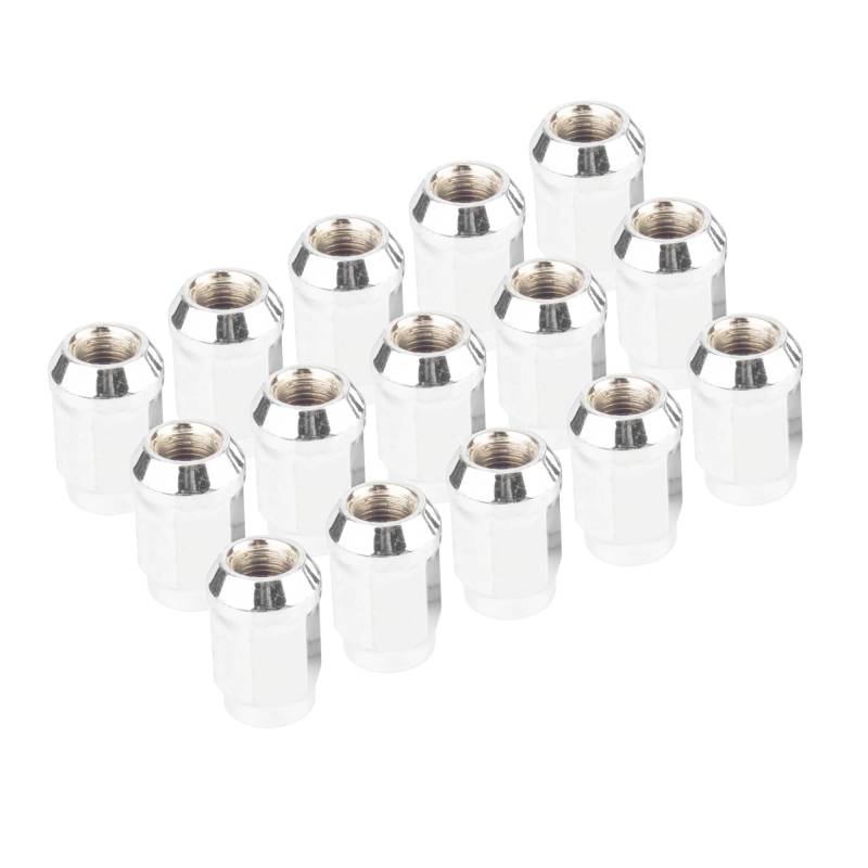 SHENGG 1 Stück 4/8/16 Stück M12 x 1,25 Radmutter Spline geschlossenes Ende Tuner Radmutter 35 mm hoher konischer Sitz 60 Grad for Räder(16 pcs Chrome) von SHENGG