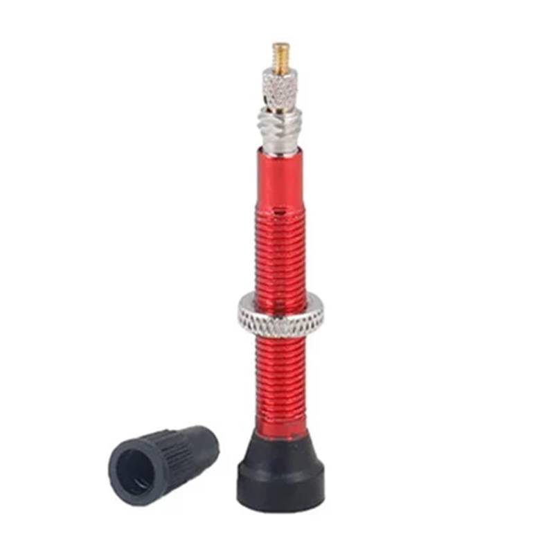 SHENGG 10 stücke Aluminium Fahrrad Tubeless Reifen Ventile for Rennrad Legierung Ventil Vorbauten Rennrad Reparatur Werkzeug Reifen Zubehör(Red) von SHENGG