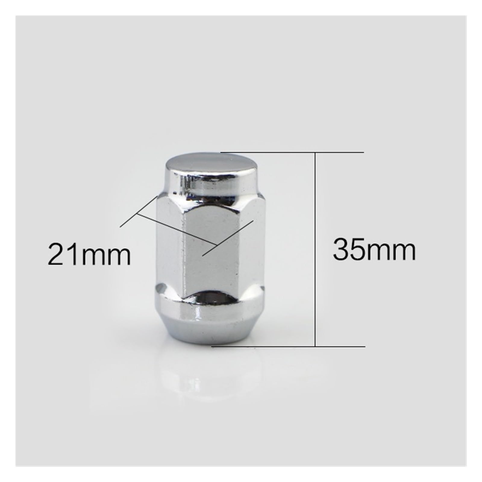 SHENGG 16/20 Stück M12x1,5 M12x1,25 M14x1,5 Auto Radmuttern Hex19 Länge 35mm Diebstahlsicherung Kit Bolzen Lug(16pcs W-21mm L-35mm,M12x1.5) von SHENGG