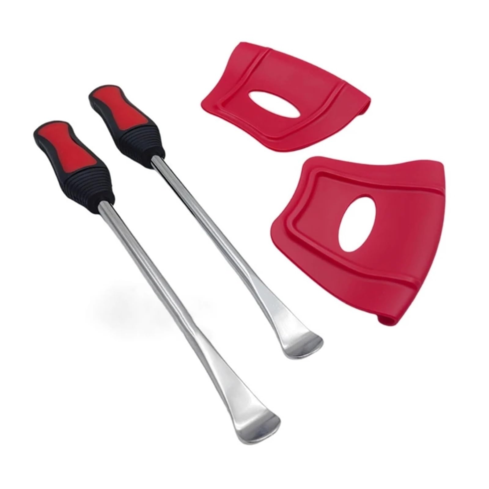 SHENGG 1set Motorrad Fahrräder Reifen Ändern Hebel Werkzeug Set Legierung Automotive Löffel Reifen Kit Einfache Griffe for Reifen Reparatur Wartung(Red) von SHENGG