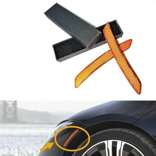 SHENGG 2 stücke Auto Reflektierende Aufkleber Auto Tür Aufkleber Aufkleber Warnung Reflektierende Band Streifen 3 Farben Sicherheit Mark Auto Reflektor Aufkleber(Orange) von SHENGG