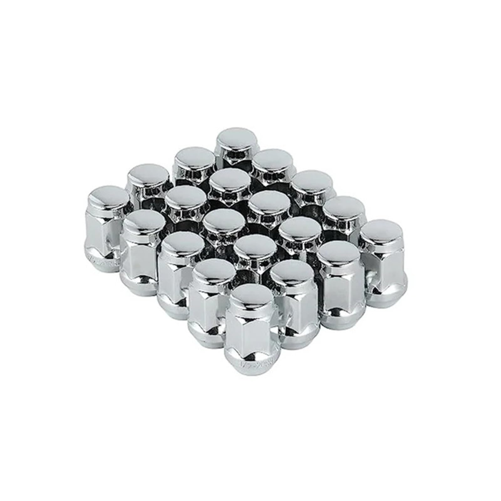 SHENGG 20 Stück 1/2x20 Sechskant 60 Grad konische Radmuttern aus Stahl(Sliver 20pcs 35mm) von SHENGG