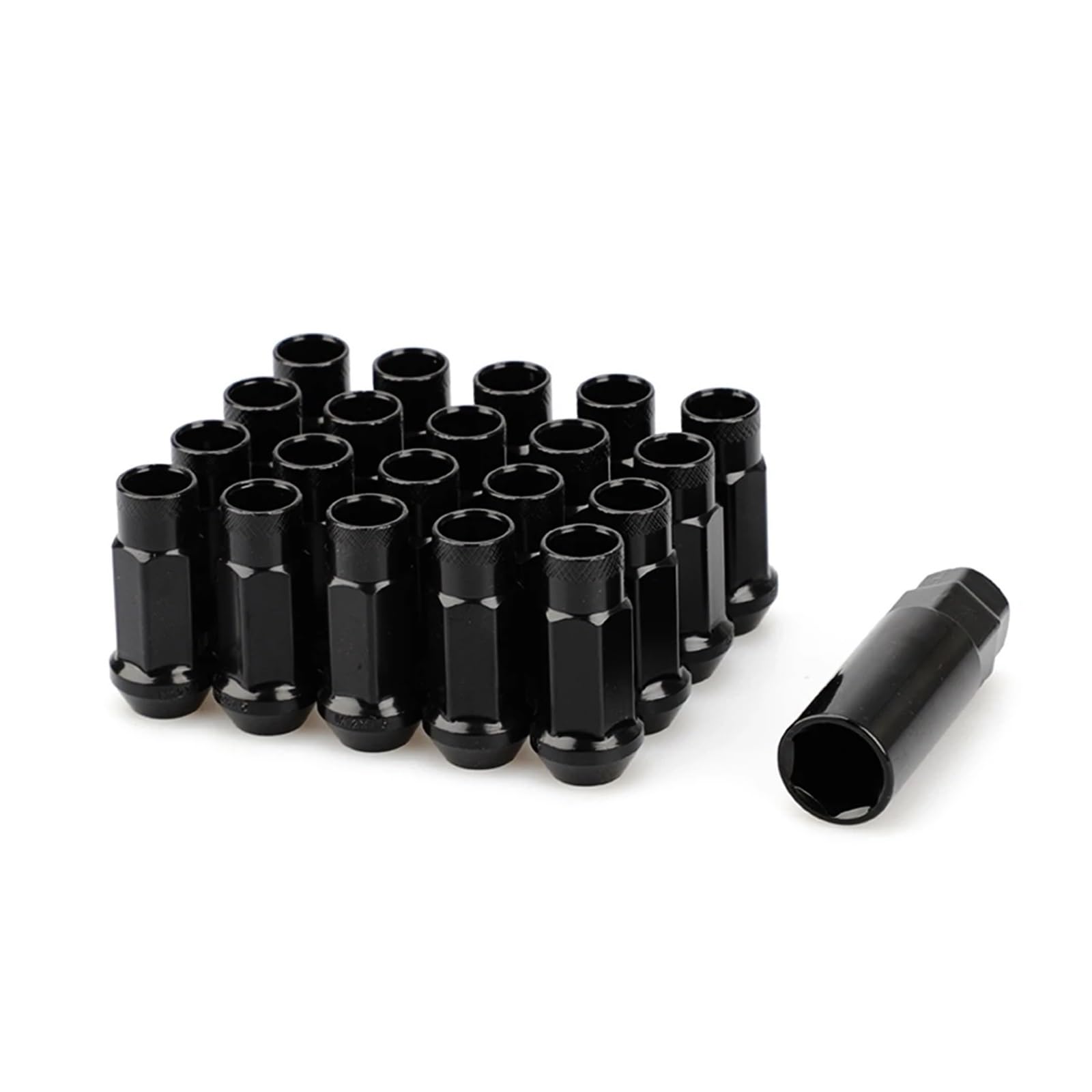 SHENGG 20PCS Eisen Bunte Auto Modifikation Radmuttern Radmuttern Schrauben M12x1,5(Black) von SHENGG