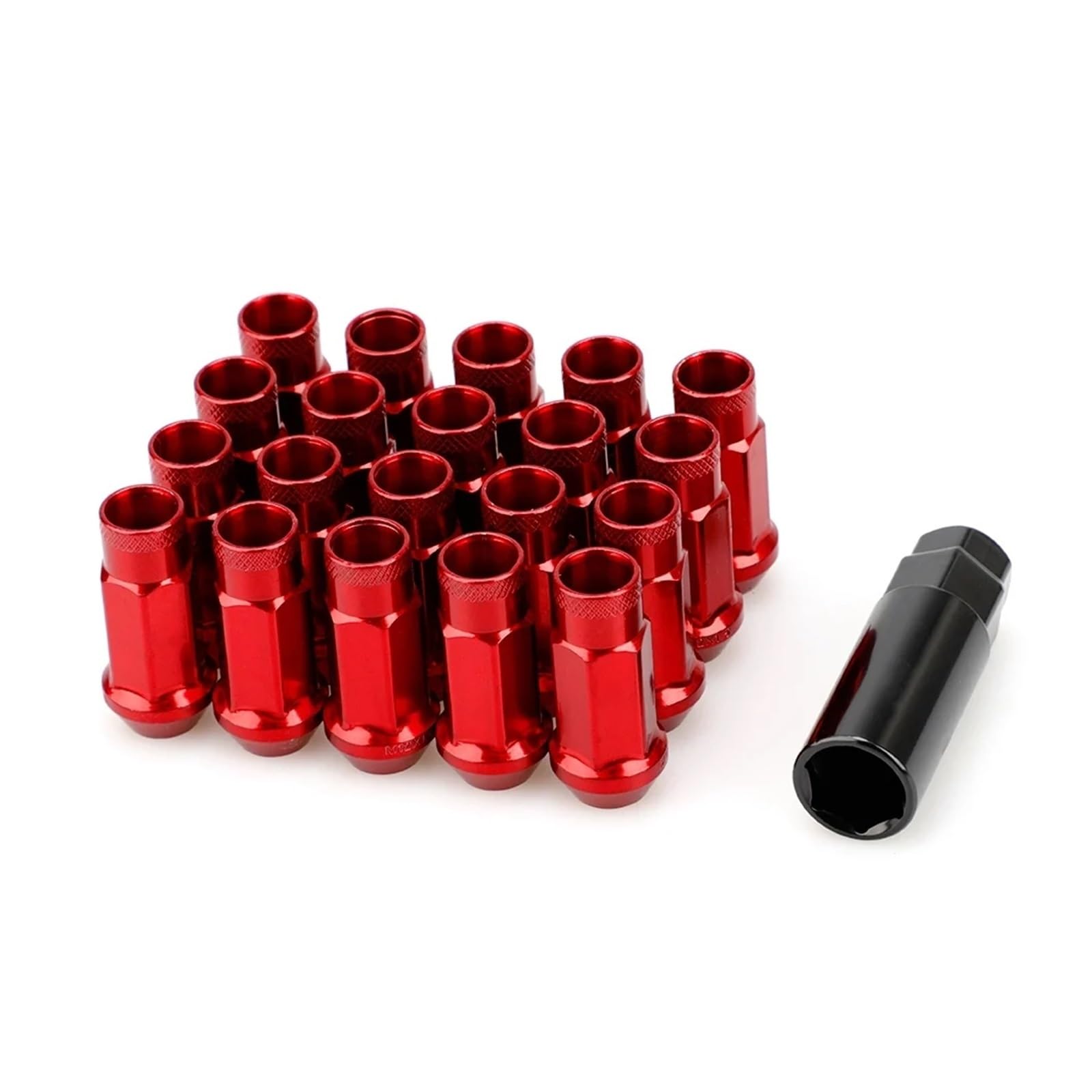 SHENGG 20PCS Eisen Bunte Auto Modifikation Radmuttern Radmuttern Schrauben M12x1,5(Red) von SHENGG