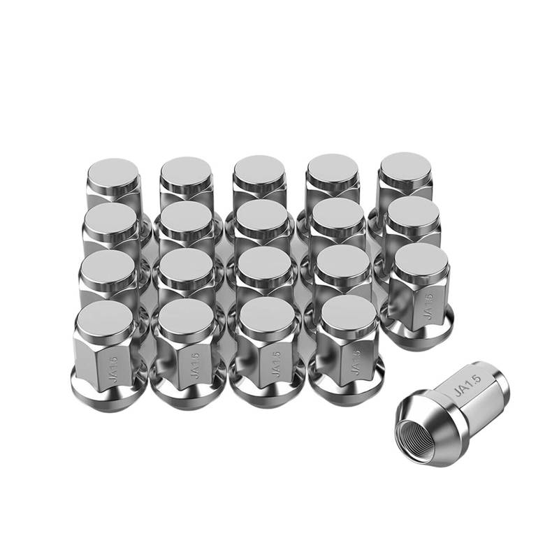 SHENGG 20Pcs Radmuttern Ausbuchtung 12x1,5 Chrom Radmutter Ersatz von SHENGG