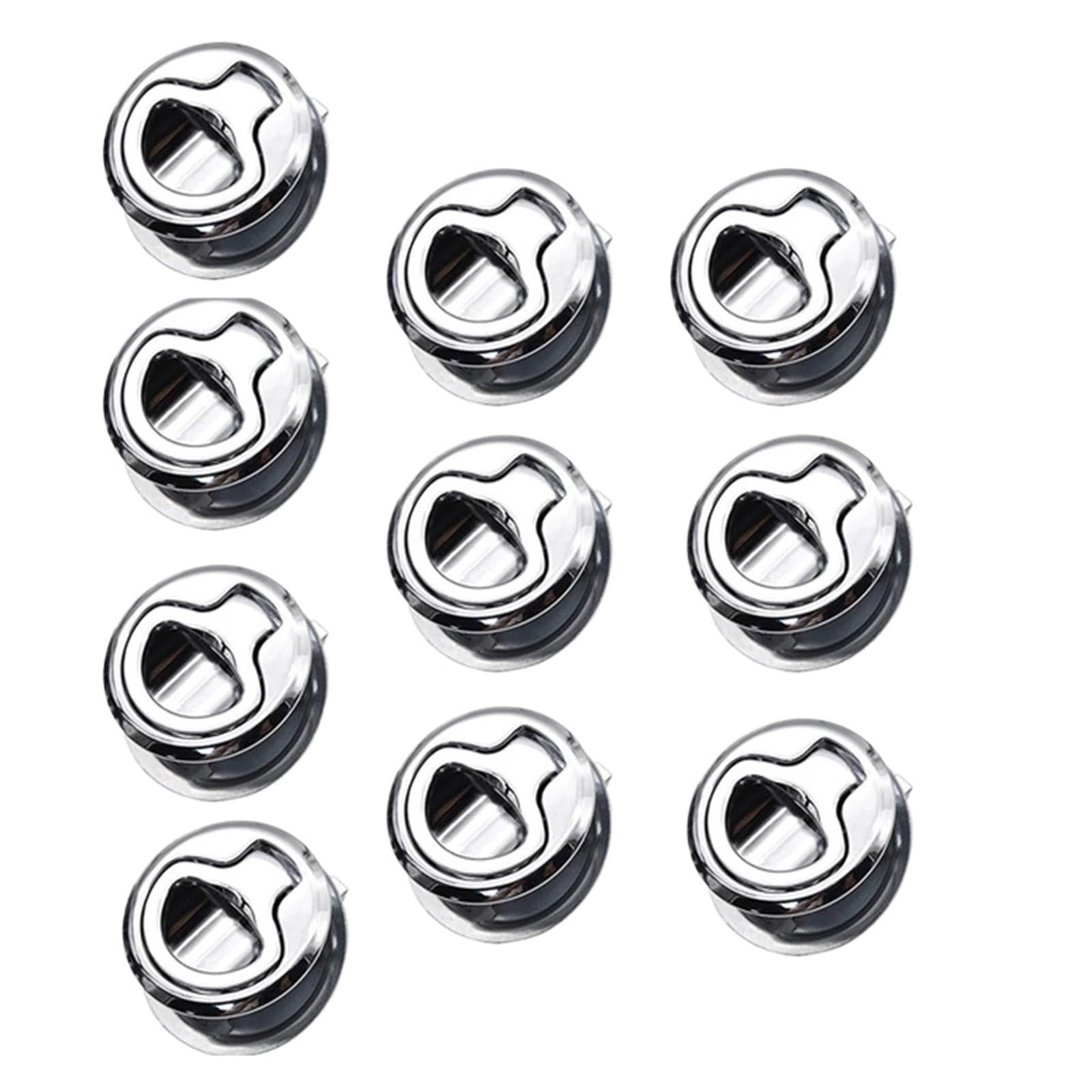 SHENGG 2PCS 10PCS Marine Luke Locking Locker Kleine Größe Boot Flush Pull Luke Slam Latch for RV Yacht Camper deck Zink-legierung Locker(10PCS) von SHENGG