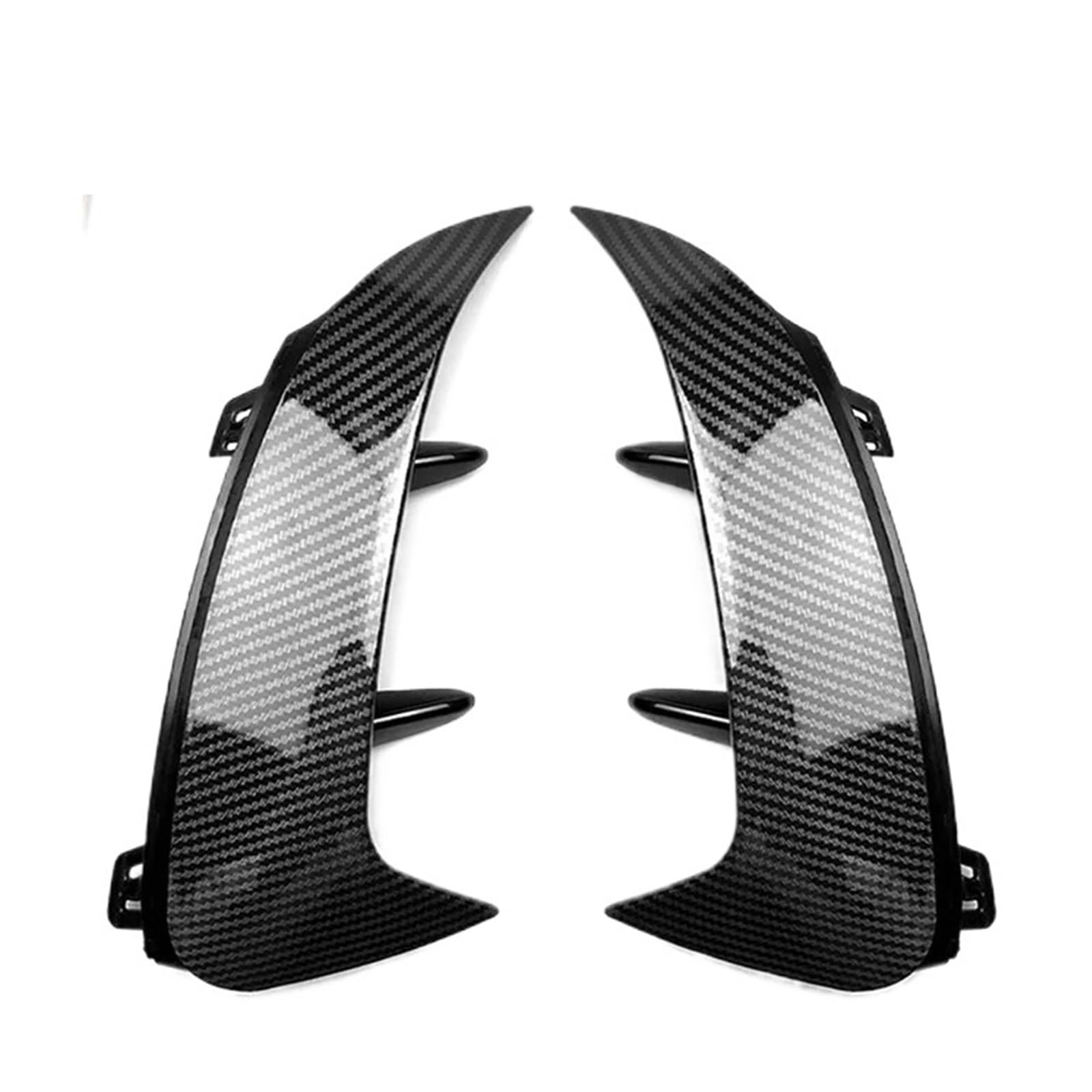 SHENGG 2X Auto Heckstoßstange Splitter Spoiler Canard Air Vent ABS for W177 A-Klasse A200 A220 A35 2018-2021 2022(Carbon Fiber) von SHENGG