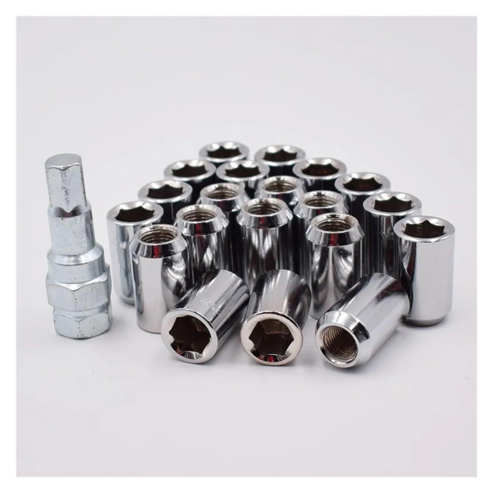 SHENGG 32mm M12x1.5/1,25 Racing Auto Rad Lug Felgen Muttern Auto Zubehör(Silver 20pcs,M12x1.5) von SHENGG