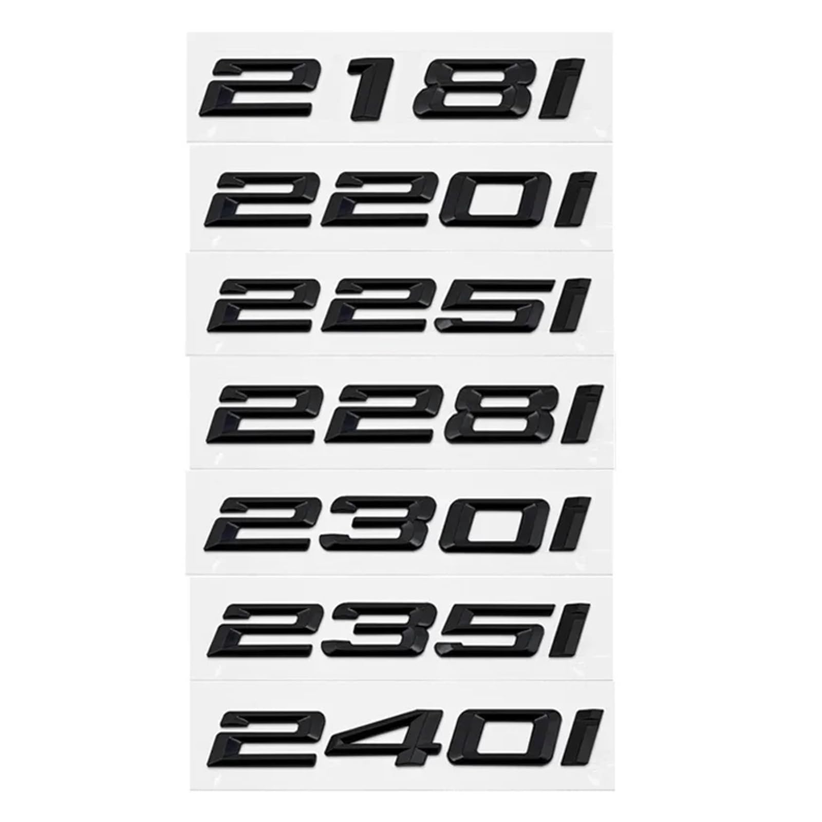 SHENGG 3D ABS Auto Stamm Buchstaben Logo Aufkleber Abzeichen Emblem Aufkleber for 2 Serie 216i 218i 220i 225i 228i 230i 235i 240i F22 F23 F44(Gloss Black,228i) von SHENGG