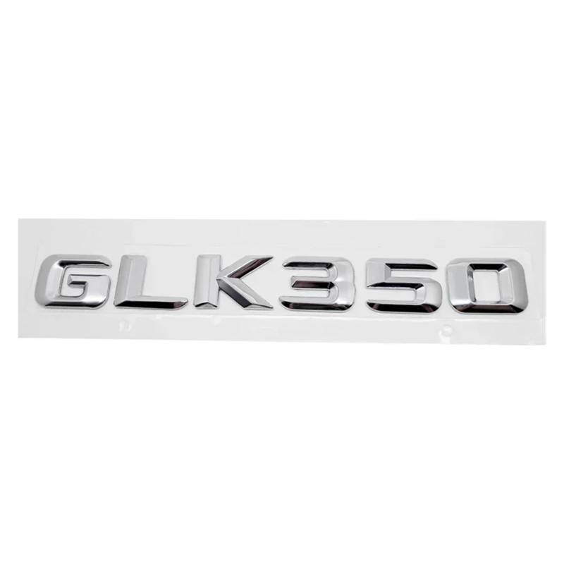 SHENGG 3D Auto Schwanz Box Brief Aufkleber Emblem for GLK200 GLK260 GLK280 GLK300 GLK350 GLK500 Auto Hinten Stamm Nummer Abzeichen(GLK350-Silver) von SHENGG