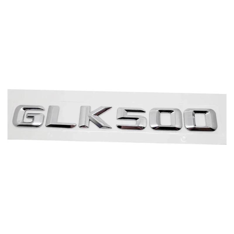 SHENGG 3D Auto Schwanz Box Brief Aufkleber Emblem for GLK200 GLK260 GLK280 GLK300 GLK350 GLK500 Auto Hinten Stamm Nummer Abzeichen(GLK500-Silver) von SHENGG