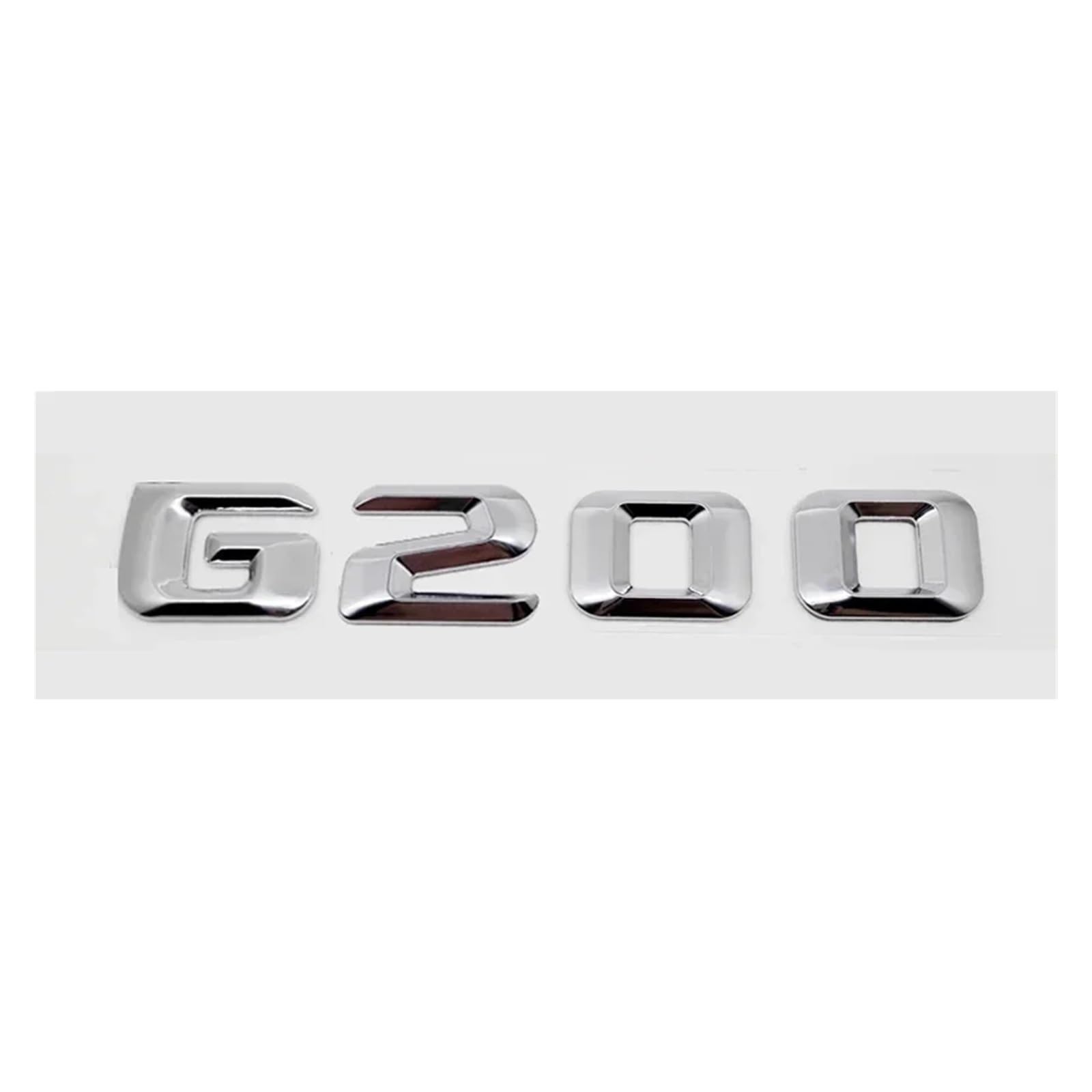 SHENGG 3D-Buchstaben-Autoaufkleber, modifiziertes Heck- und Kofferraum-Emblem-Abzeichen for G-Klasse G63 G65 G200 G230 G300 G350 G400 G500 G550(G200-Silver) von SHENGG