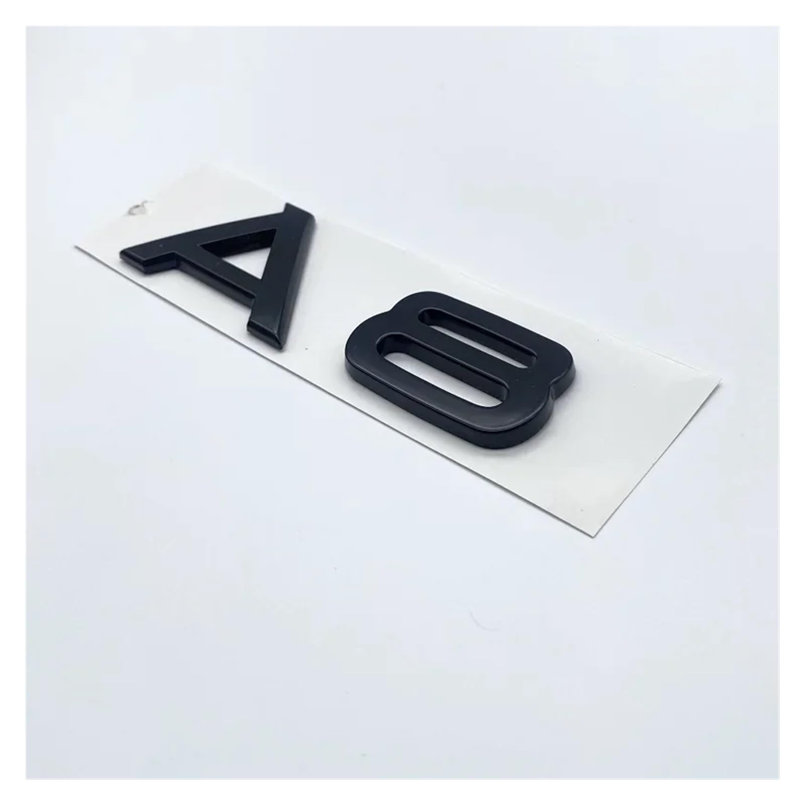 SHENGG 3D Buchstaben Zahlen Emblem for A3 A4 A5 A6 A7 A8 Q2 Q3 Q5 Q7 Kofferraumdeckel Typenschild Abzeichen Logo Aufkleber Chrom glänzend schwarz(Glossy Black A8) von SHENGG