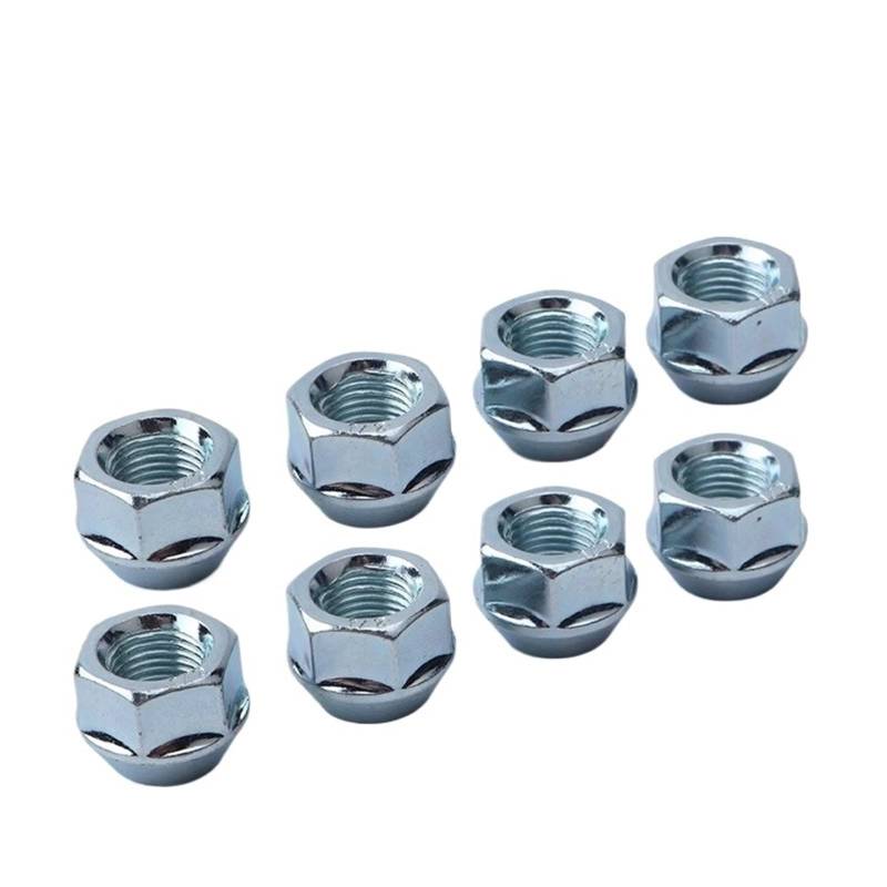 SHENGG 4/5 Stück Silber Breite 19 mm Länge 12/16/21 mm M12 x 1,5 12 x 1,25 14 x 1,5 Auto Radmuttern Bolzen Schraube(4pcs W-19mm L-12mm,M12x1.25) von SHENGG