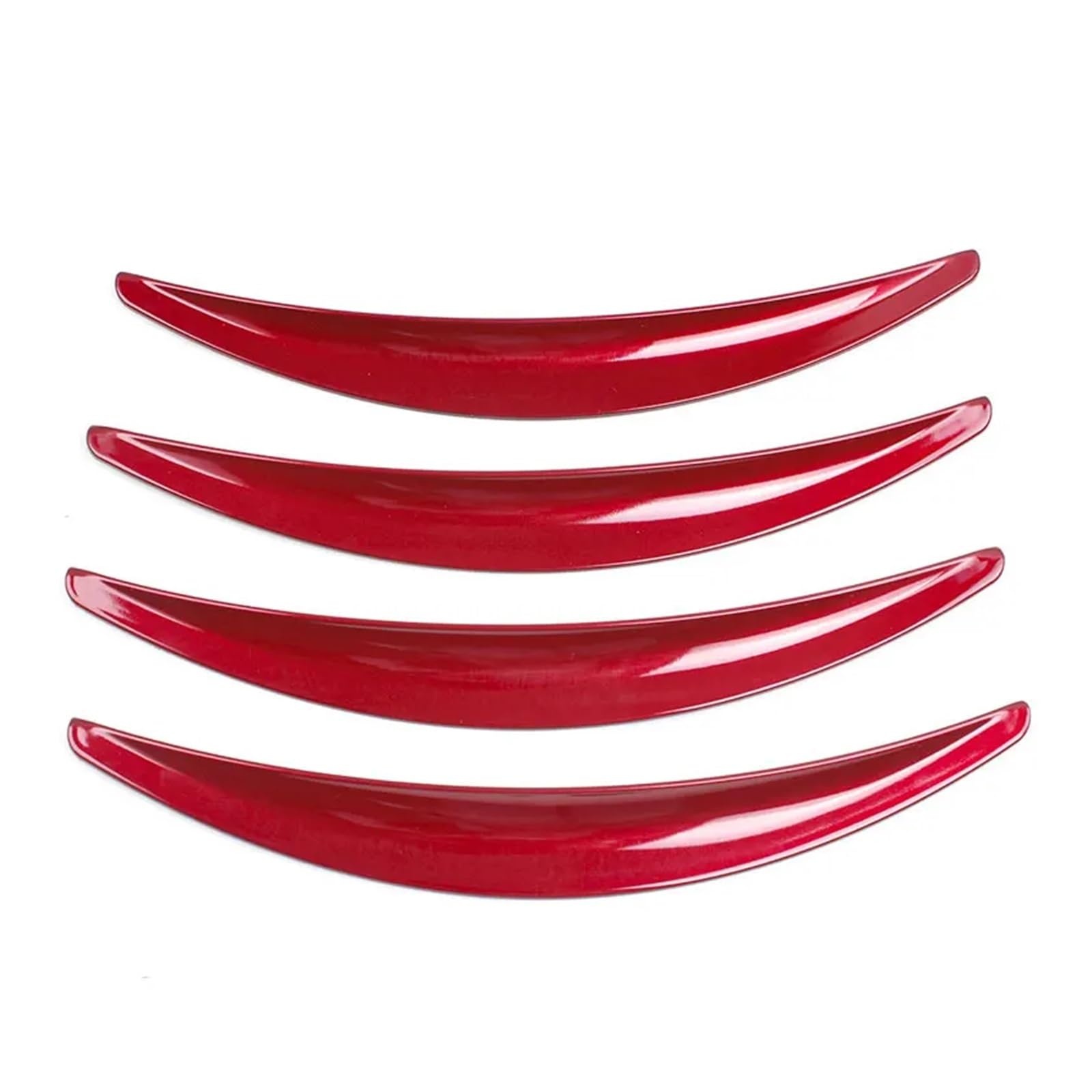 SHENGG 4 Teile/Satz Auto Rad Augenbraue Bogen Trim Seite Fender Flare Streifen for 3 Rad Unsichtbare Fender Blatt Platte Auto Aufkleber(Red) von SHENGG