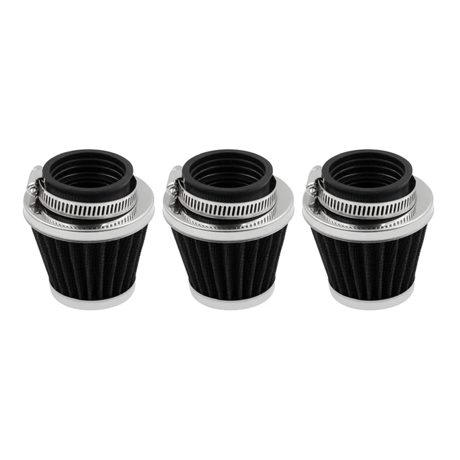 SHENGG 42mm Motorrad Luftfilter Reiniger for GY6 125CC 150CC 200CC 250CC Dirt Bike ATV Quad Scooter Go Kart(3PC Black) von SHENGG