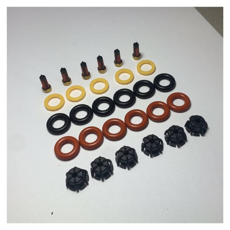 SHENGG 6sets Kraftstoff Injektor Reparatur Kit 0280150440 13641703819 for E60 E39 520i 523i 525i 528i E36 328i E36 Auto Ersatz(Black cap) von SHENGG