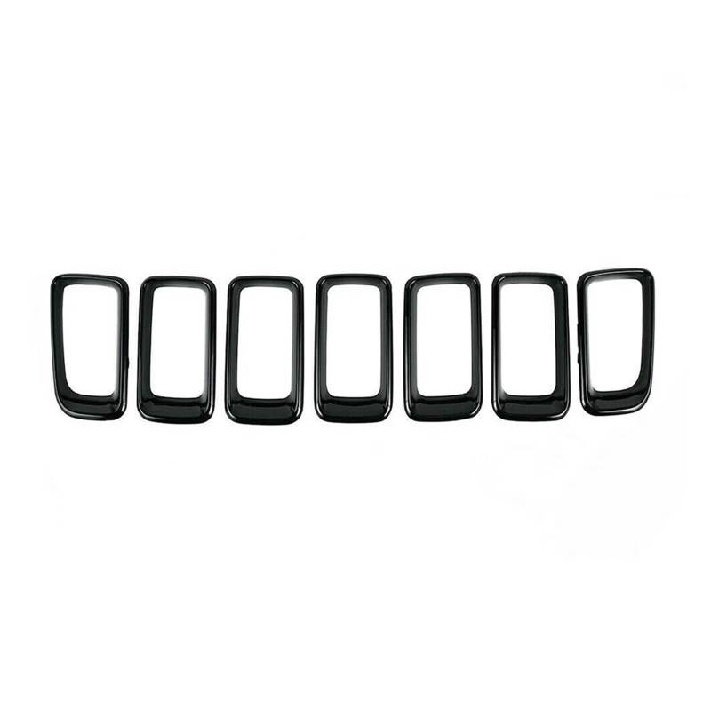 SHENGG 7PCS Frontgrill Abdeckung Grill Ring Einsätze Rahmen Trims Kit 68109865AA for 2011 2012 2013 2014 2015 2016(Black) von SHENGG