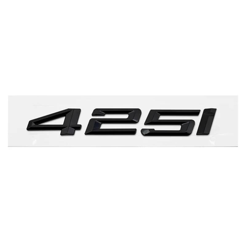 SHENGG ABS Auto Hinten Stamm Buchstaben Logo Abzeichen Emblem Aufkleber for 4 Serie 420i 425i 428i 430i 435i 440i 450i f30 F32 F33 F36 G26 G22(Gloss Black 425i) von SHENGG