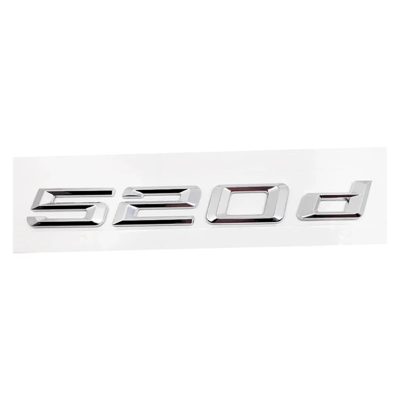 SHENGG ABS Auto Hinten Stamm Buchstaben Logo Abzeichen Emblem Aufkleber for 5 Serie 520d 525d 528d 530d 535d 540d 550d E39 E60 E61 F10 F11 G30(Silver 520d) von SHENGG