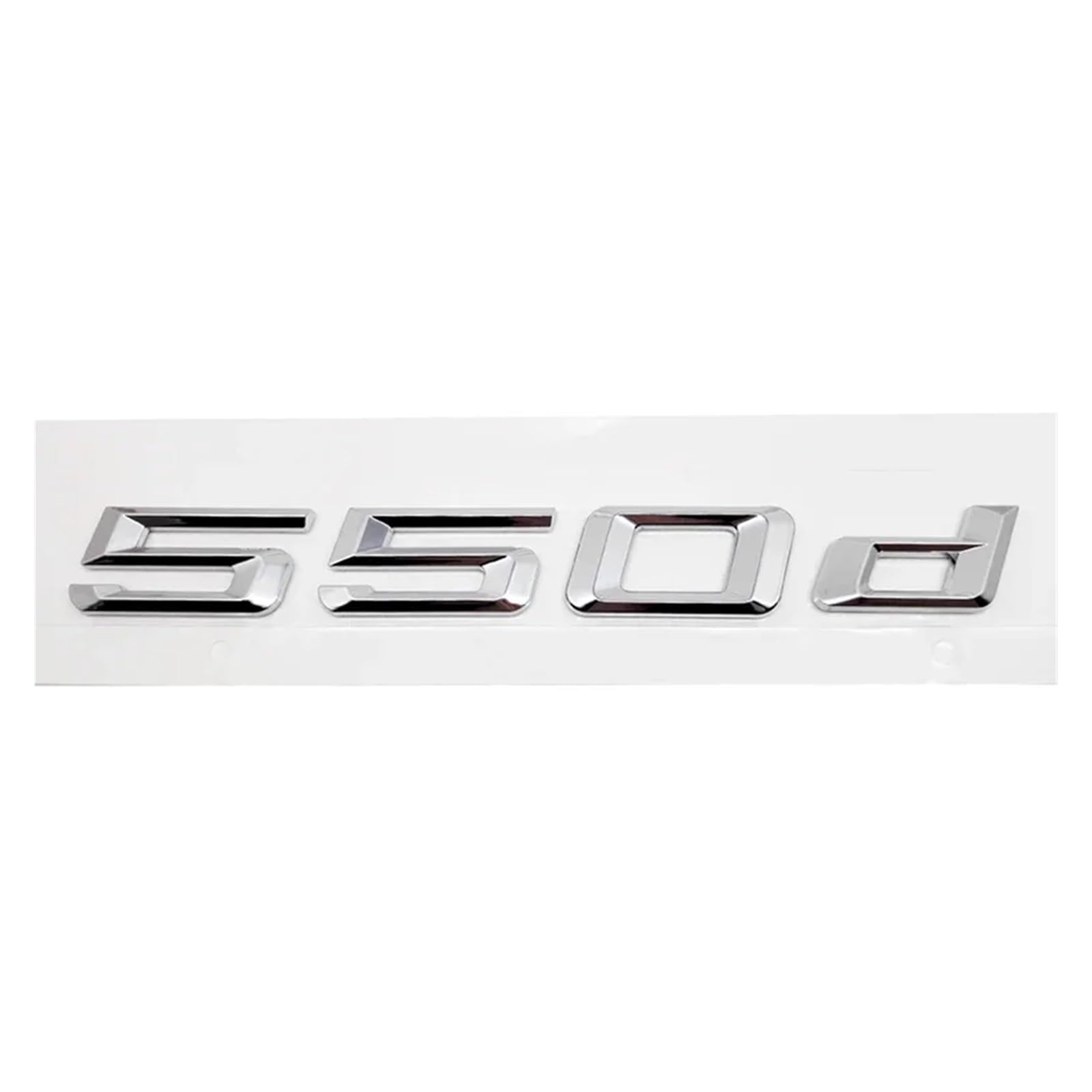 SHENGG ABS Auto Hinten Stamm Buchstaben Logo Abzeichen Emblem Aufkleber for 5 Serie 520d 525d 528d 530d 535d 540d 550d E39 E60 E61 F10 F11 G30(Silver 550d) von SHENGG