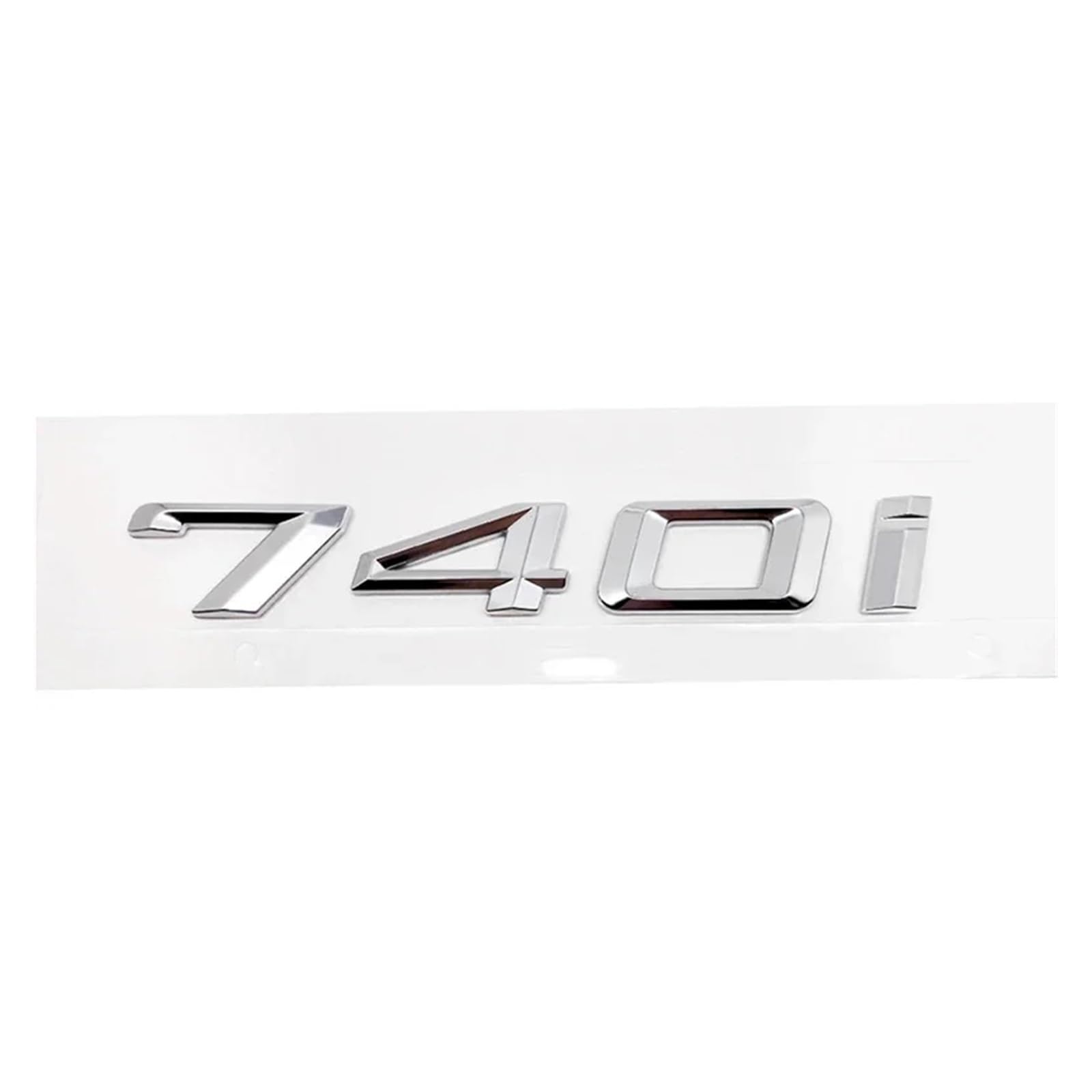 SHENGG ABS Auto Hinten Stamm Buchstaben Logo Abzeichen Emblem Aufkleber for 7 Serie 730i 740i 745i 750i 760i E38 E65 E66 f01 F02 G11 G12(Silver 740i) von SHENGG