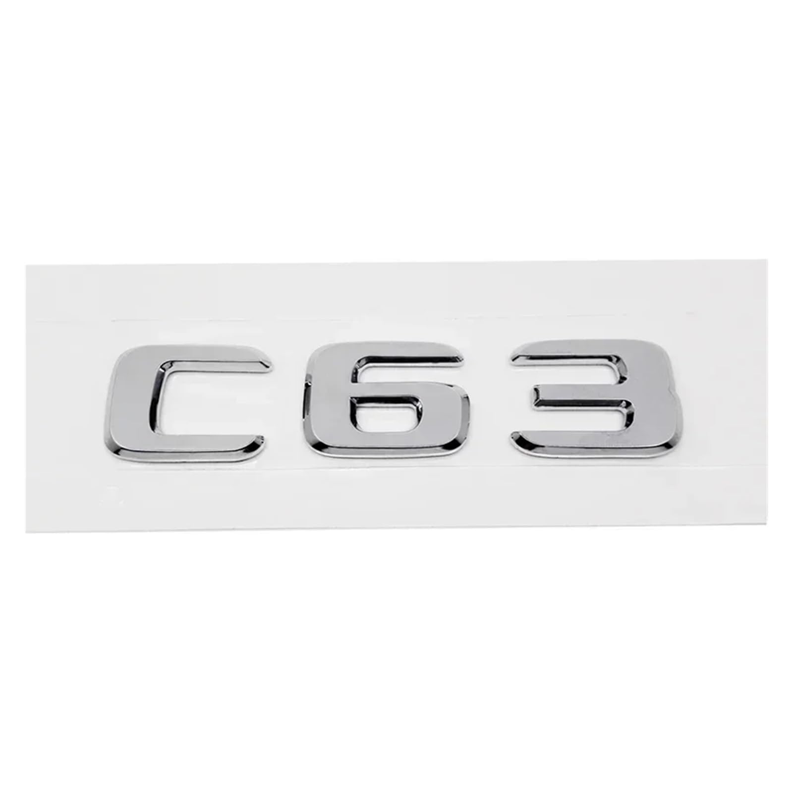 SHENGG ABS Auto Hinten Stamm Emblem 3D Buchstaben Schwanz Box Aufkleber Abzeichen for C32 C36 C55 C63 C200 C220 C230 C Klasse W204 W205(C63-Silver) von SHENGG