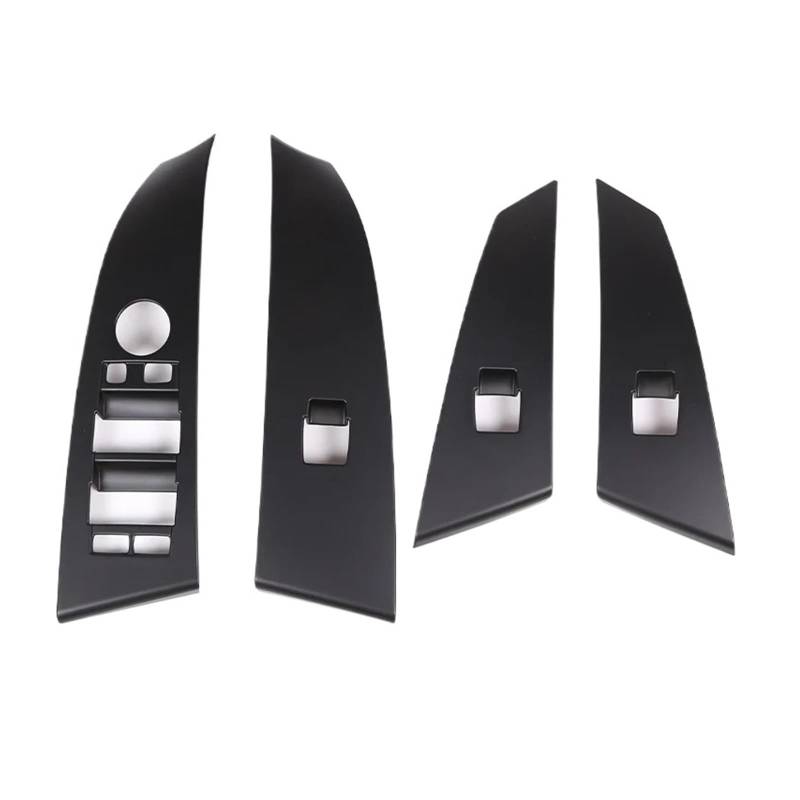 SHENGG ABS-Glanzschwarz-Fensterheber-Knopfschalter-Panel-Abdeckungsrahmenverkleidung for 5er-Serie E60 2004 2005 2006 LHD-Innenraum-Autozubehör(Matte Black) von SHENGG