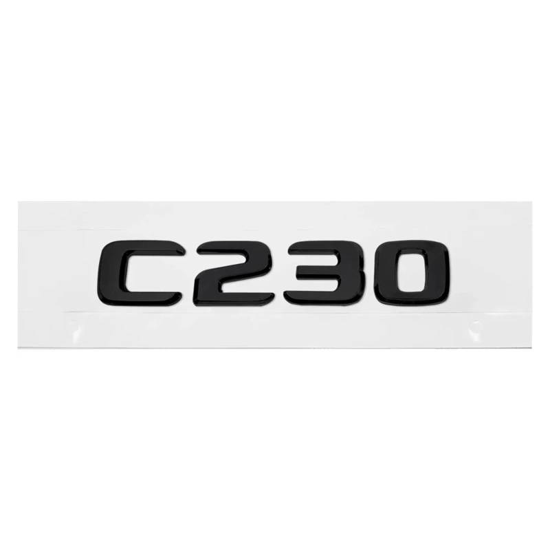 SHENGG ABS Kunststoff C230 C250 C260 Kofferraum Hinten Logo Abzeichen Emblem Aufkleber for C Klasse W201 W202 W203 W204 W205(C230) von SHENGG