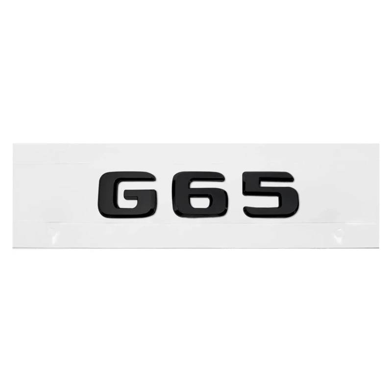 SHENGG ABS Kunststoff G63 G65 G230 Stamm Hinten Logo Abzeichen Emblem Aufkleber for G Klasse W460 W461 W463 W64 Auto Zubehör(G65) von SHENGG