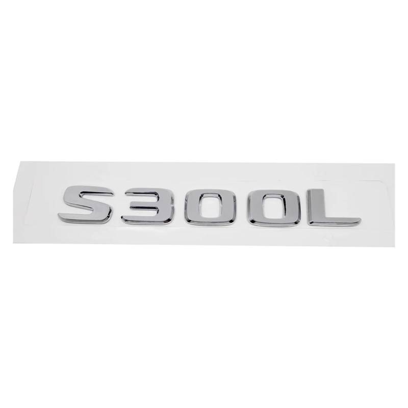 SHENGG ABS-Kunststoff S300L S320 S320L S350 Kofferraum-hinteres Logo-Abzeichen-Emblem-Aufkleber for S-Klasse W126 W140 W220 W221 W222(S300L) von SHENGG