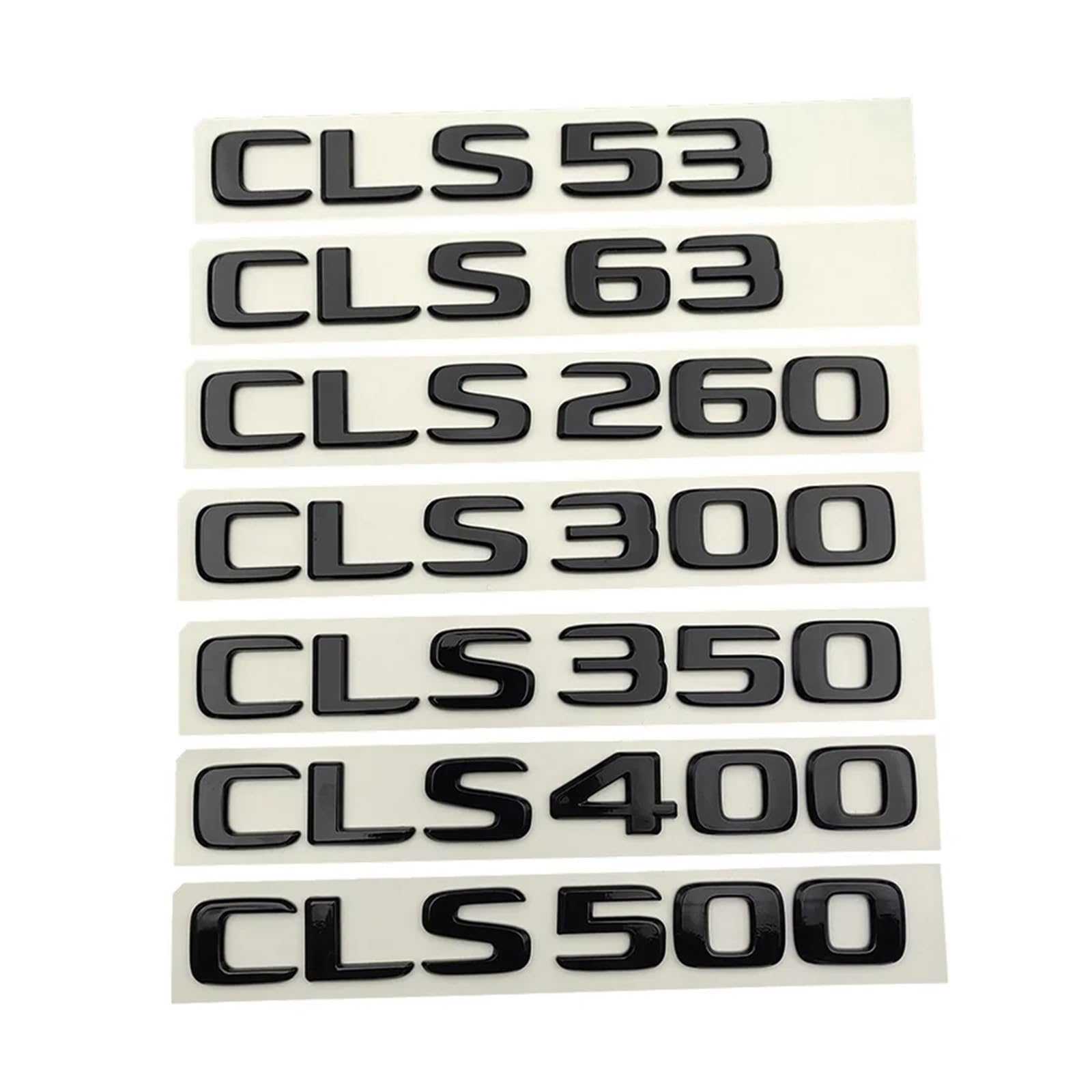 SHENGG ABS Schwarz Buchstaben Kofferraum Abzeichen CLS 53 63 220 250 260 300 320 350 400 450 500 Emblem Logo for W218 W219 Zubehör(Glossy Black,CLS320) von SHENGG