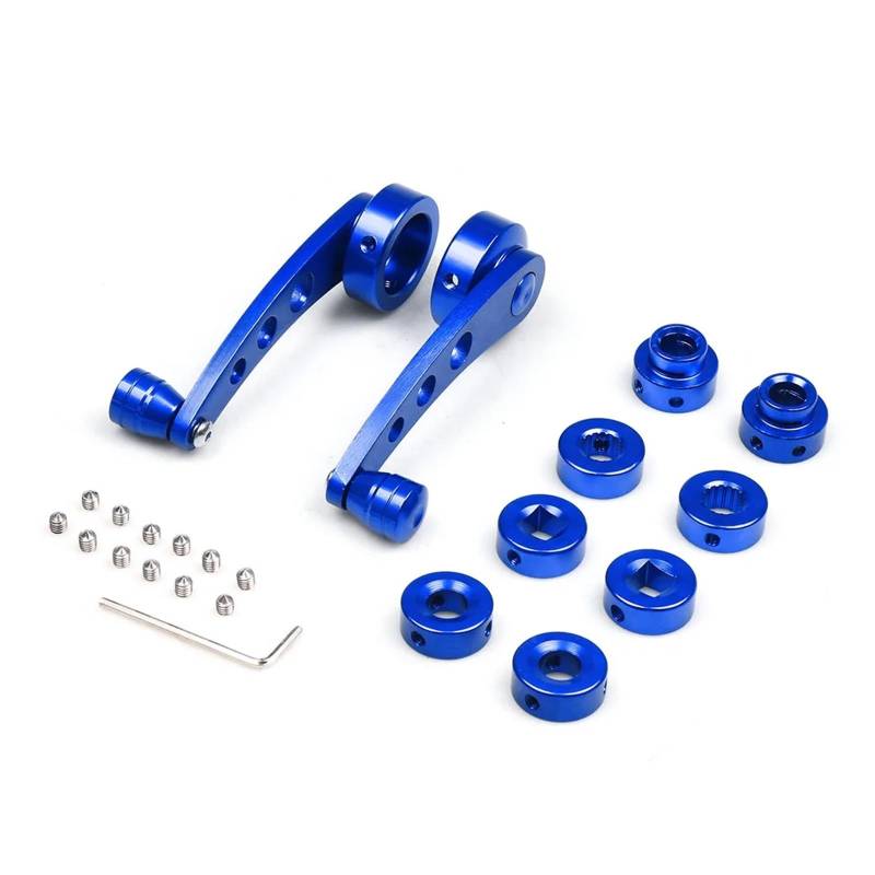 SHENGG Aluminium Legierung Auto Manuelle Fenster Hebe Kurbel Griff Winder Lifter Riser Auto Zubehör Ersatz(Blue) von SHENGG