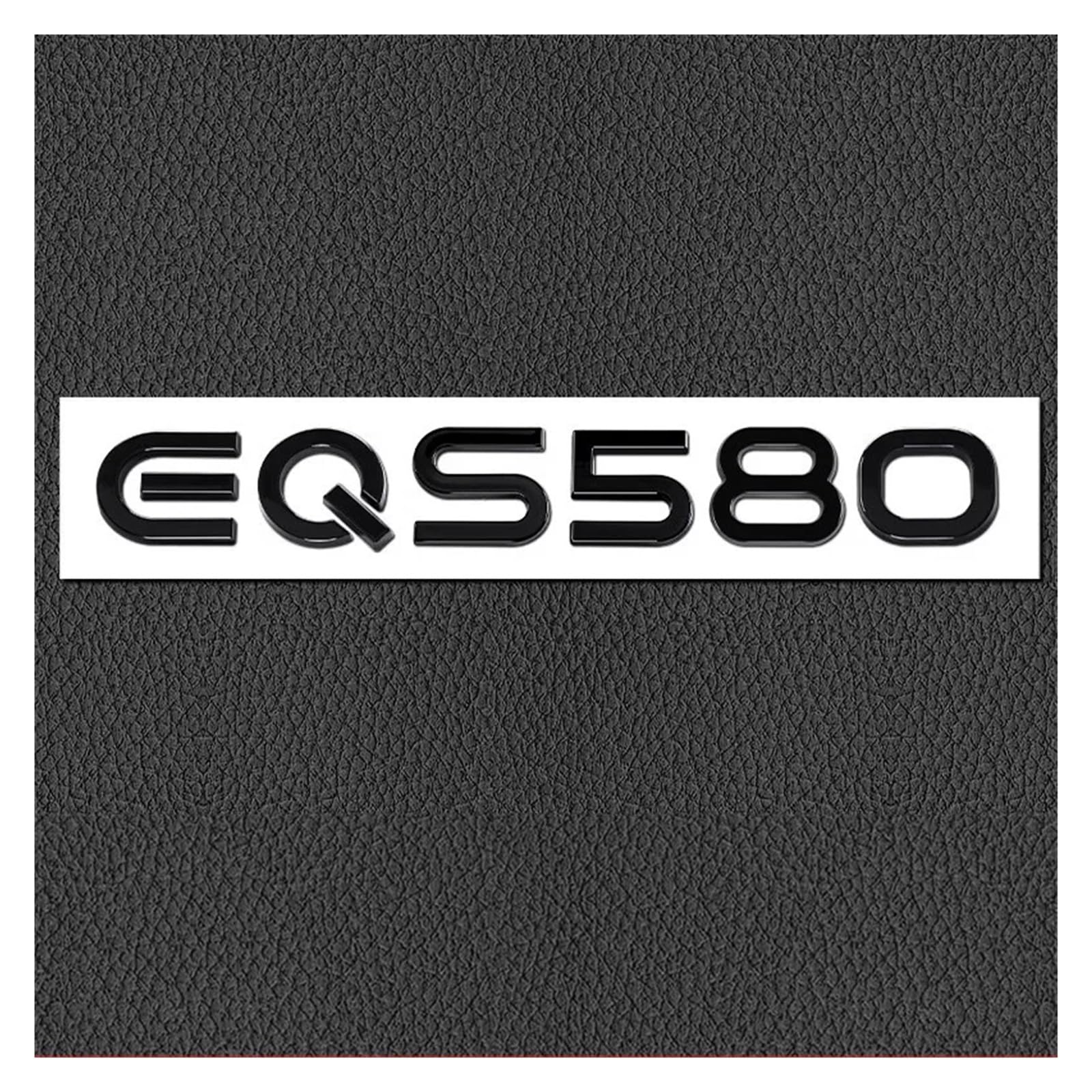 SHENGG Auto Aufkleber 3D Wort ABS Selbstklebende wasserdichte Hinten Stamm Emblem Logo for EQS53 EQS450 + EQS580 EQS680 Zubehör(Black-EQS580) von SHENGG