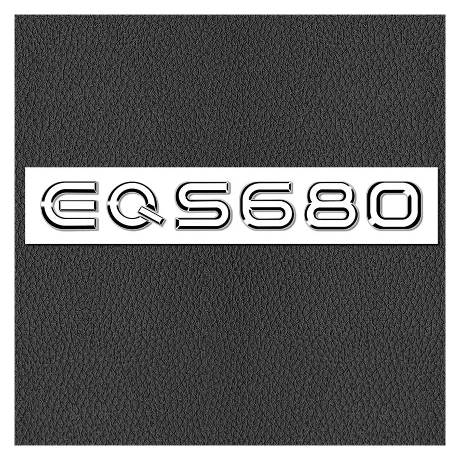 SHENGG Auto Aufkleber 3D Wort ABS Selbstklebende wasserdichte Hinten Stamm Emblem Logo for EQS53 EQS450 + EQS580 EQS680 Zubehör(Silver-EQS680) von SHENGG