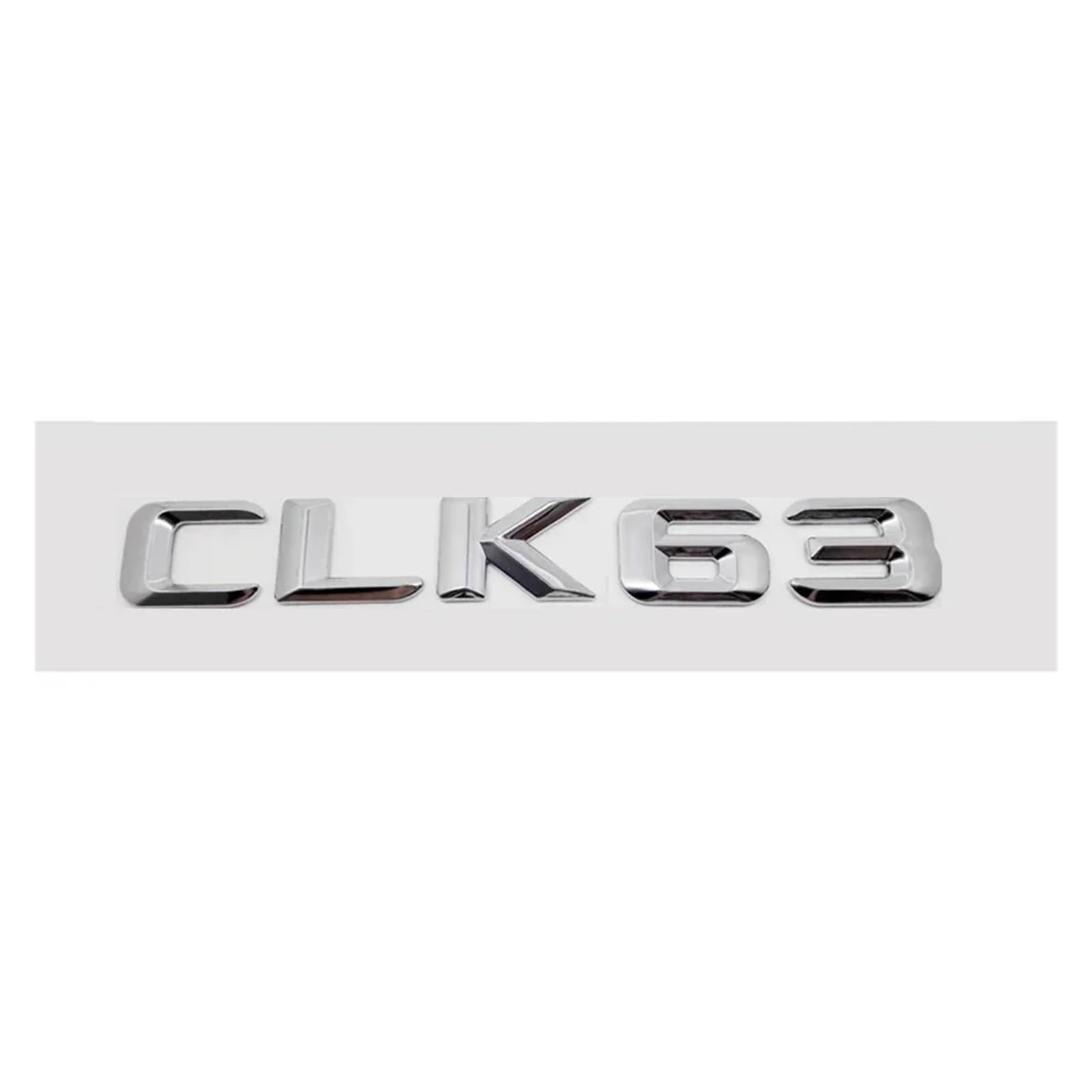 SHENGG Auto Hinten Stamm Buchstaben Emblem Schwanz Box Abzeichen Aufkleber for CLK55 CLK63 CLK200 CLK230 CLK240 CLK280 CLK320 CLK Klasse(CLK63-Silver) von SHENGG