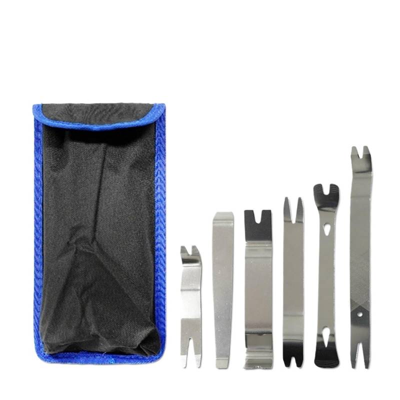 SHENGG Auto Innere Entfernung Werkzeug 6 stücke Kit Auto Auto Radio Tür Clip Panel Trim Dash Audio Removal Installer Hebel-werkzeug mit Leinwand Tasche von SHENGG