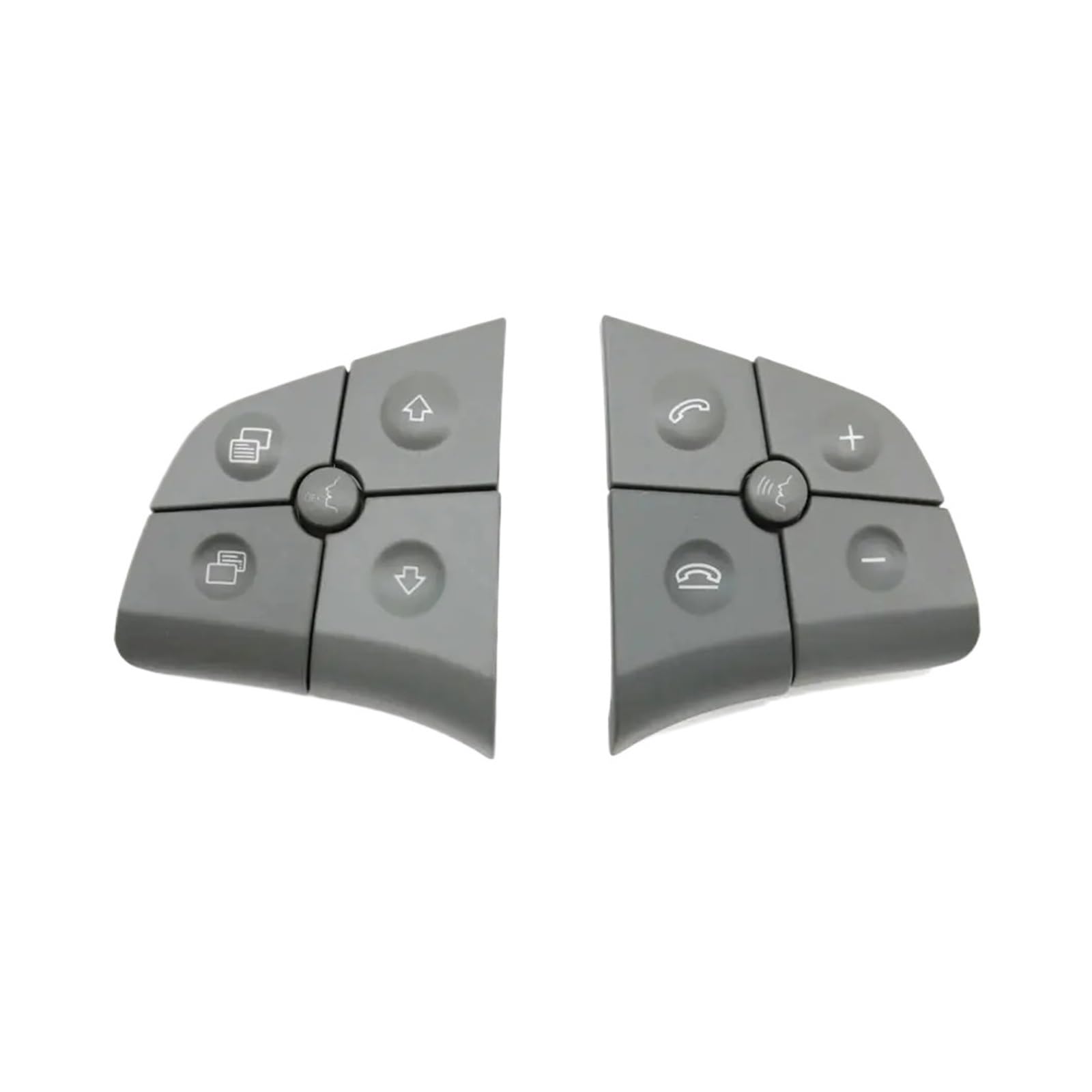 SHENGG Auto-Multifunktions-Lenkrad-Schalter-Tasten-Set, Steuerschlüssel for W164 W245 W251 ML GL 300 350 400 450 2006–2009(B Gray Button) von SHENGG