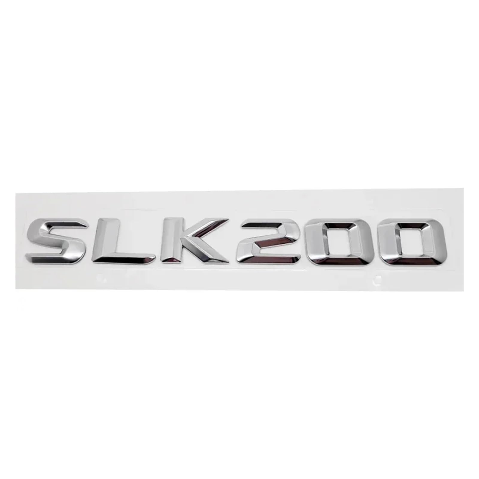 SHENGG Auto Schwanz Brief Aufkleber Hinten Stamm Abzeichen Emblem for SLK55 SLK63 SLK200 SLK230 SLK250 SLK280 SLK300 SLK320 SLK350(SLK200-Silver) von SHENGG