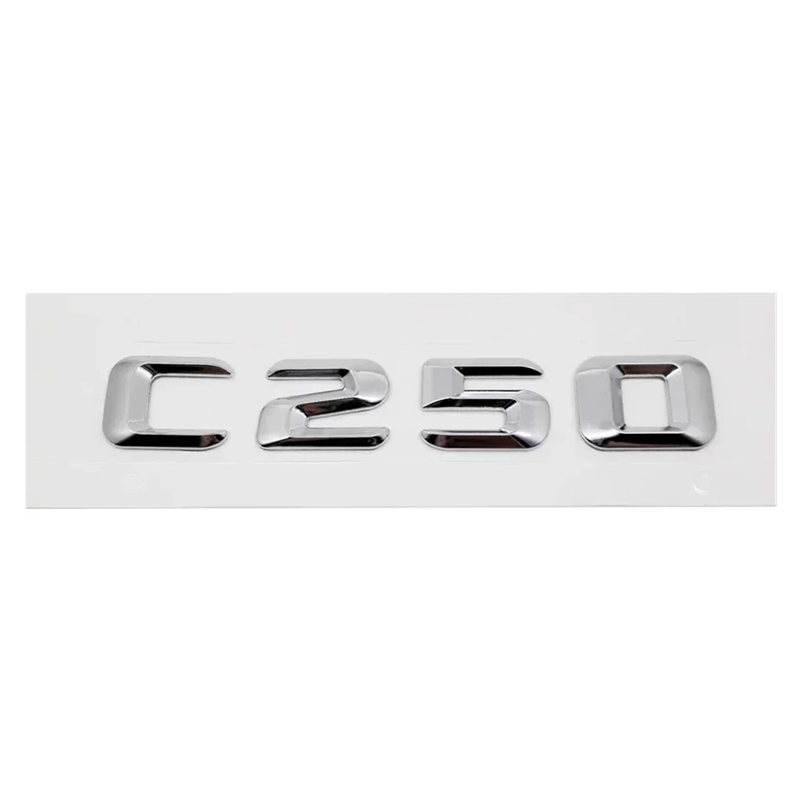 SHENGG Auto Schwanz Brief Emblem Aufkleber Hinten Stamm Abzeichen for C Klasse C240 ​​C250 C260 C280 C300 C320 C350 C400 C500(C250-Silver) von SHENGG