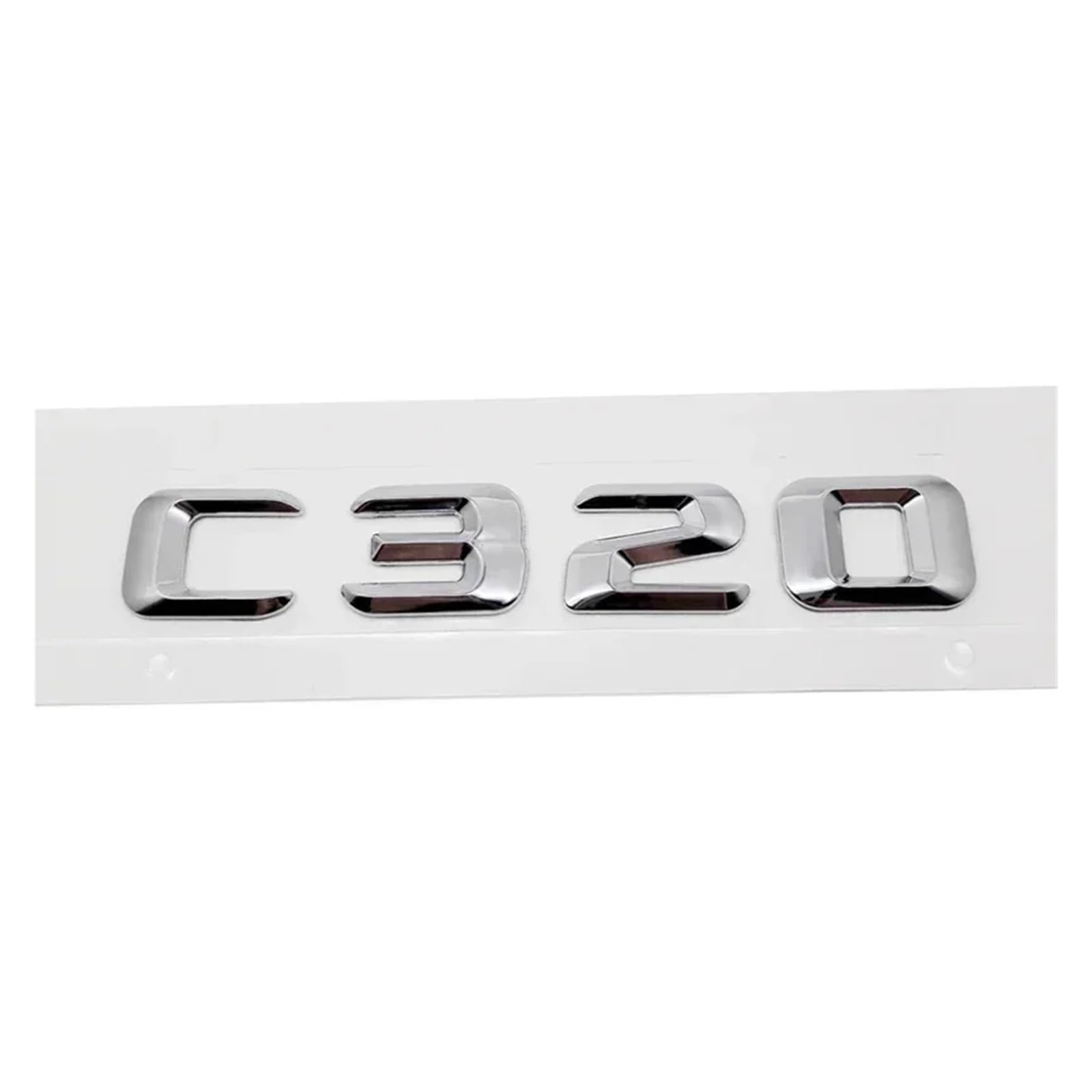 SHENGG Auto Schwanz Brief Emblem Aufkleber Hinten Stamm Abzeichen for C Klasse C240 ​​C250 C260 C280 C300 C320 C350 C400 C500(C320-Silver) von SHENGG