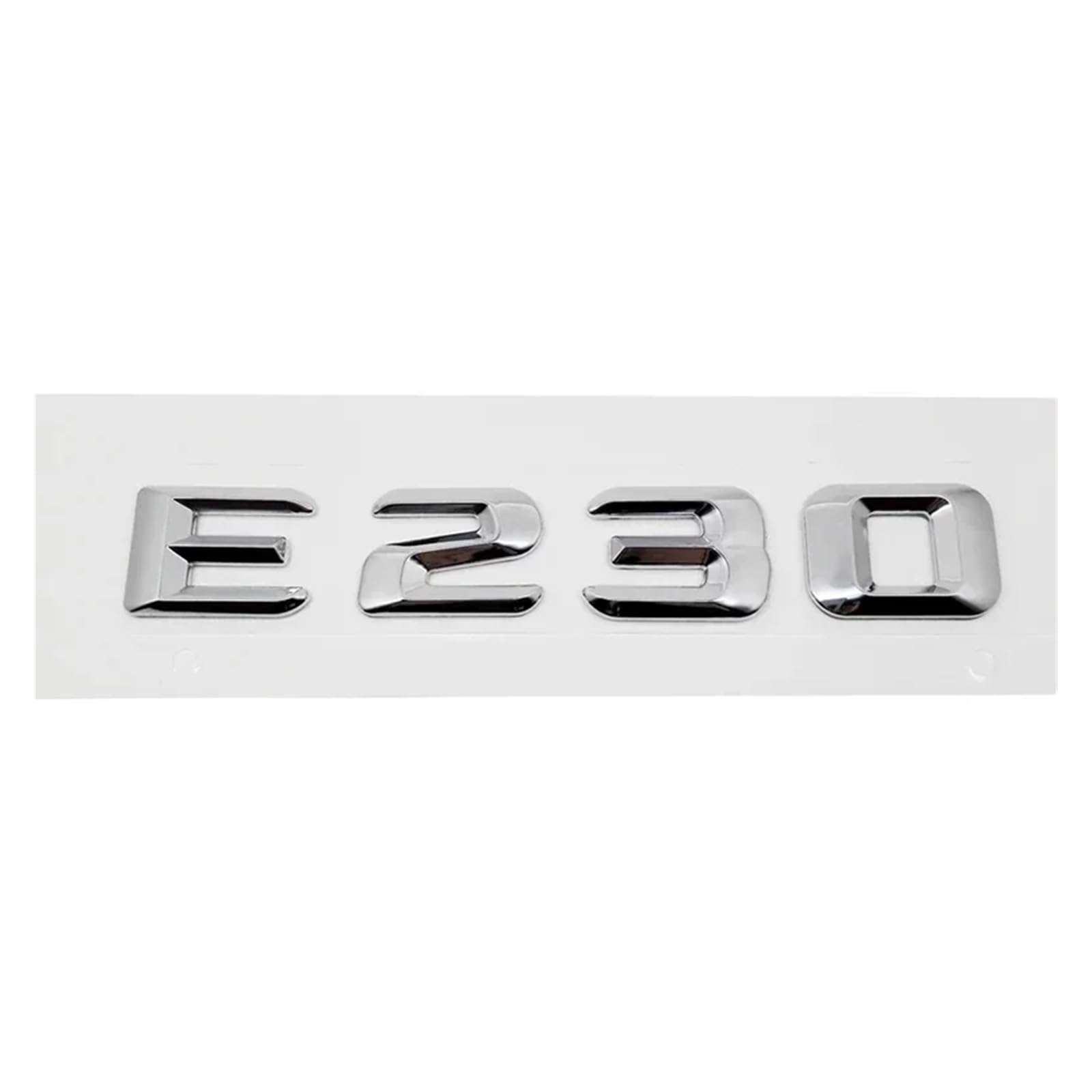 SHENGG Auto Schwanz Brief Nummer Emblem Aufkleber Hinten Stamm Abzeichen Aufkleber for E Klasse E53 E55 E63 E200 E220 E230 e240 E250 E260(E230-Silver) von SHENGG