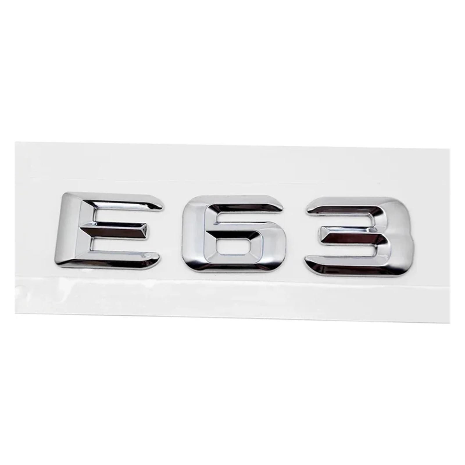 SHENGG Auto Schwanz Brief Nummer Emblem Aufkleber Hinten Stamm Abzeichen Aufkleber for E Klasse E53 E55 E63 E200 E220 E230 e240 E250 E260(E63-Silver) von SHENGG