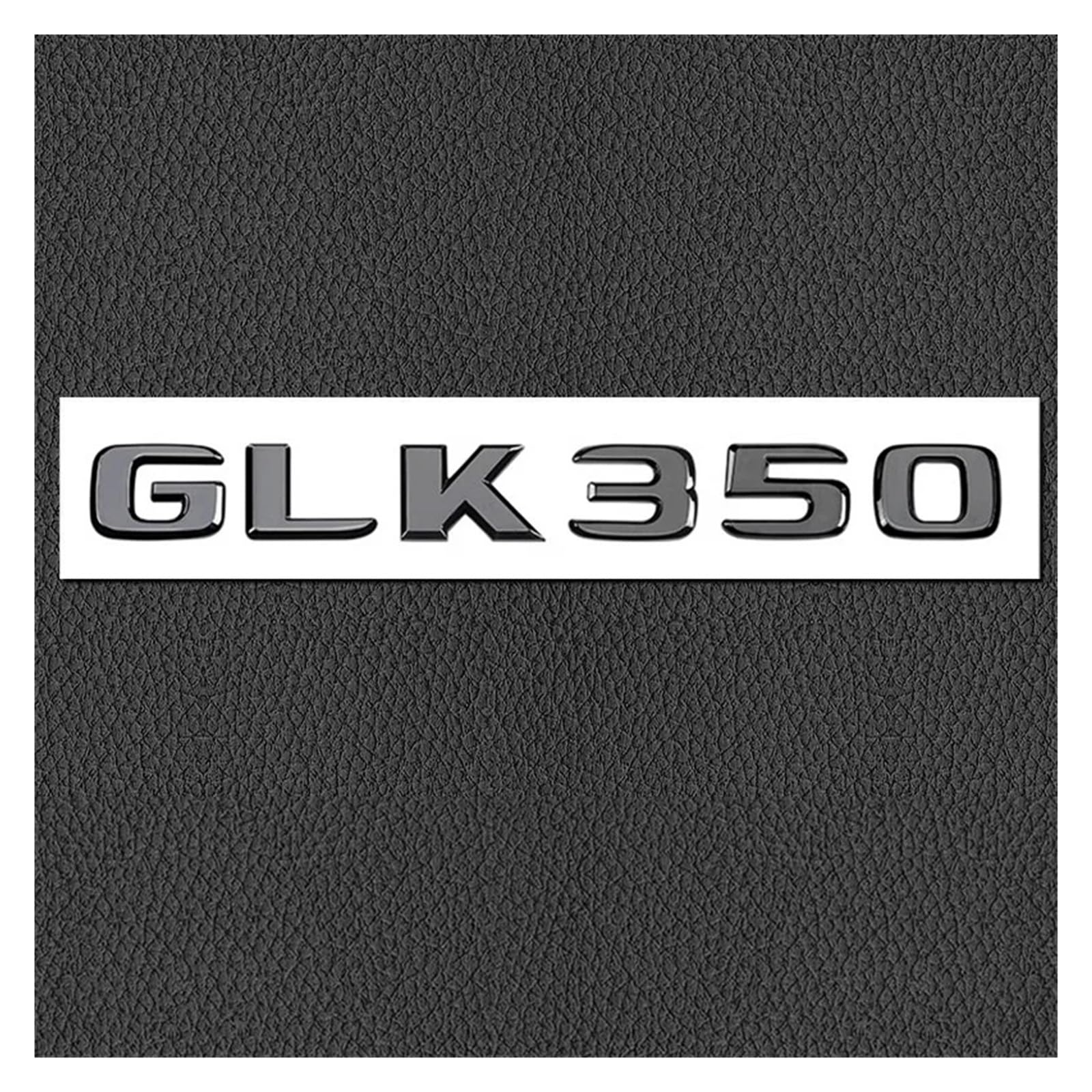 SHENGG Auto Styling Aufkleber 3D Logo Hinten Stamm Abzeichen Emblem Heckklappe Chrom for GLK200 GLK220 GLK250 GLK260 GLK300 GLK350(Black-GLK350) von SHENGG